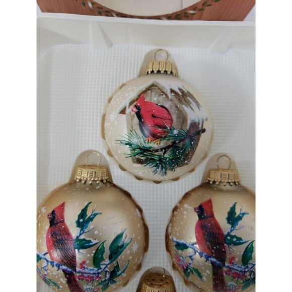 Krebs Christmas Ornaments Cardinals Woodland Accent Collection VTG Excellent - Picture 16 of 16